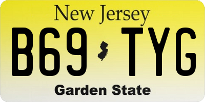 NJ license plate B69TYG