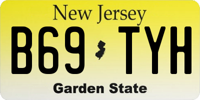 NJ license plate B69TYH