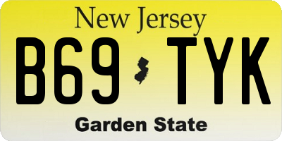 NJ license plate B69TYK
