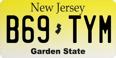 NJ license plate B69TYM