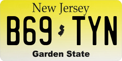 NJ license plate B69TYN