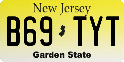 NJ license plate B69TYT