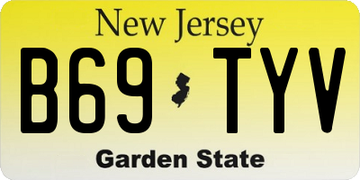NJ license plate B69TYV