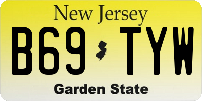 NJ license plate B69TYW