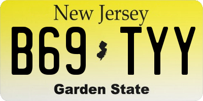 NJ license plate B69TYY
