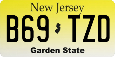 NJ license plate B69TZD