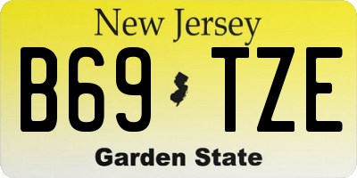 NJ license plate B69TZE