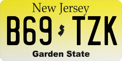 NJ license plate B69TZK