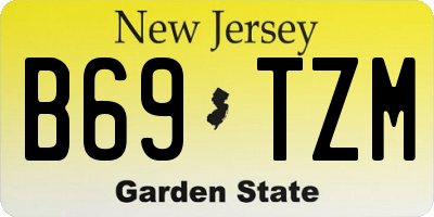 NJ license plate B69TZM