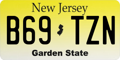 NJ license plate B69TZN