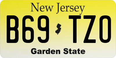 NJ license plate B69TZO