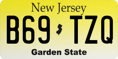 NJ license plate B69TZQ