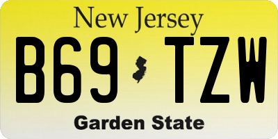 NJ license plate B69TZW