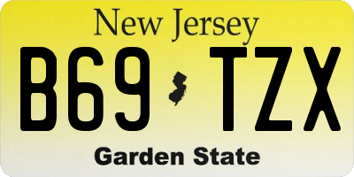 NJ license plate B69TZX