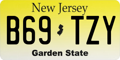 NJ license plate B69TZY