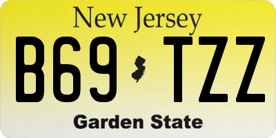 NJ license plate B69TZZ