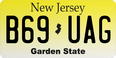 NJ license plate B69UAG