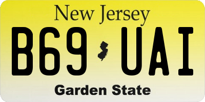 NJ license plate B69UAI