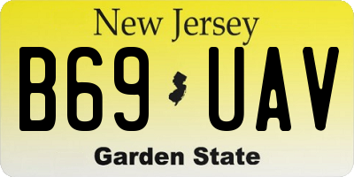NJ license plate B69UAV