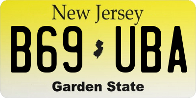 NJ license plate B69UBA