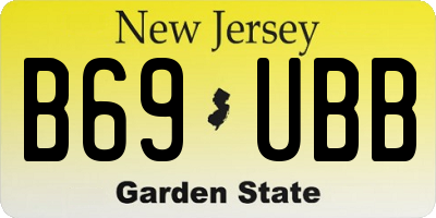 NJ license plate B69UBB