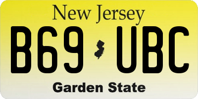 NJ license plate B69UBC