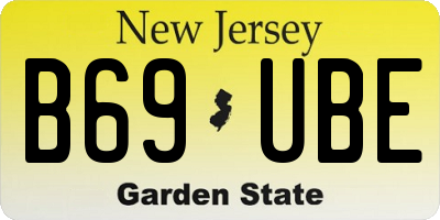 NJ license plate B69UBE