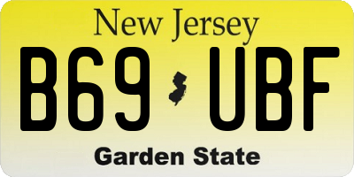 NJ license plate B69UBF