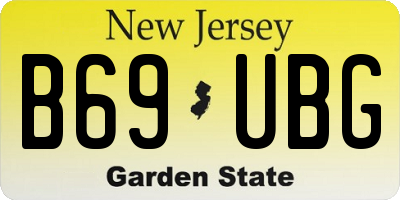 NJ license plate B69UBG