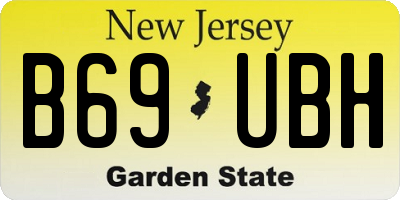 NJ license plate B69UBH