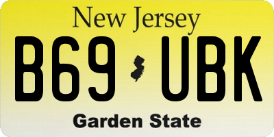 NJ license plate B69UBK
