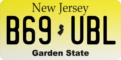 NJ license plate B69UBL