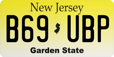 NJ license plate B69UBP