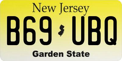 NJ license plate B69UBQ