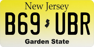 NJ license plate B69UBR