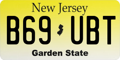 NJ license plate B69UBT