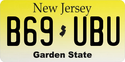 NJ license plate B69UBU