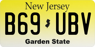 NJ license plate B69UBV