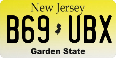 NJ license plate B69UBX