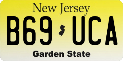 NJ license plate B69UCA