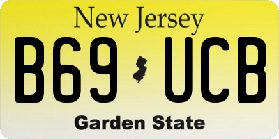 NJ license plate B69UCB