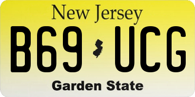 NJ license plate B69UCG