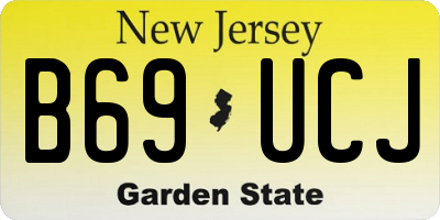 NJ license plate B69UCJ