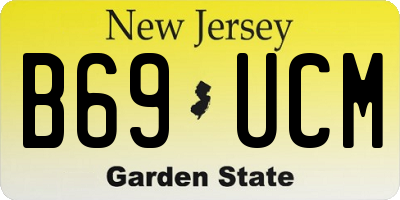 NJ license plate B69UCM