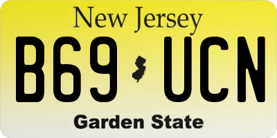 NJ license plate B69UCN