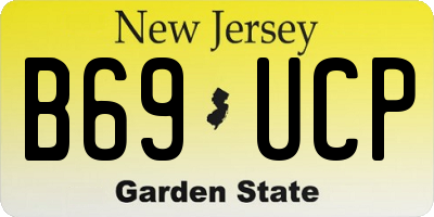 NJ license plate B69UCP