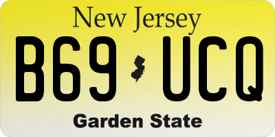 NJ license plate B69UCQ