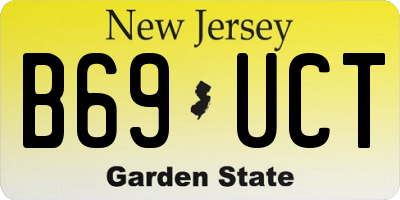 NJ license plate B69UCT