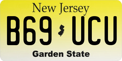NJ license plate B69UCU