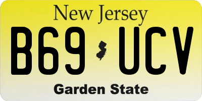 NJ license plate B69UCV